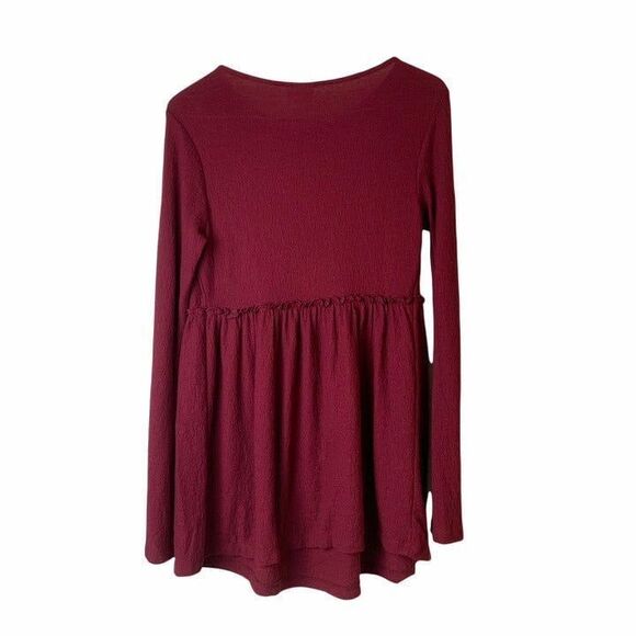 NWT! Isabel Maternity XS Maroon Burgundy Wine Long Sleeve - Picture 4 of 5